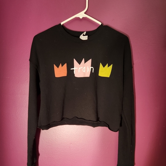 Tops - Train the band cropped sweatshirt,  size small